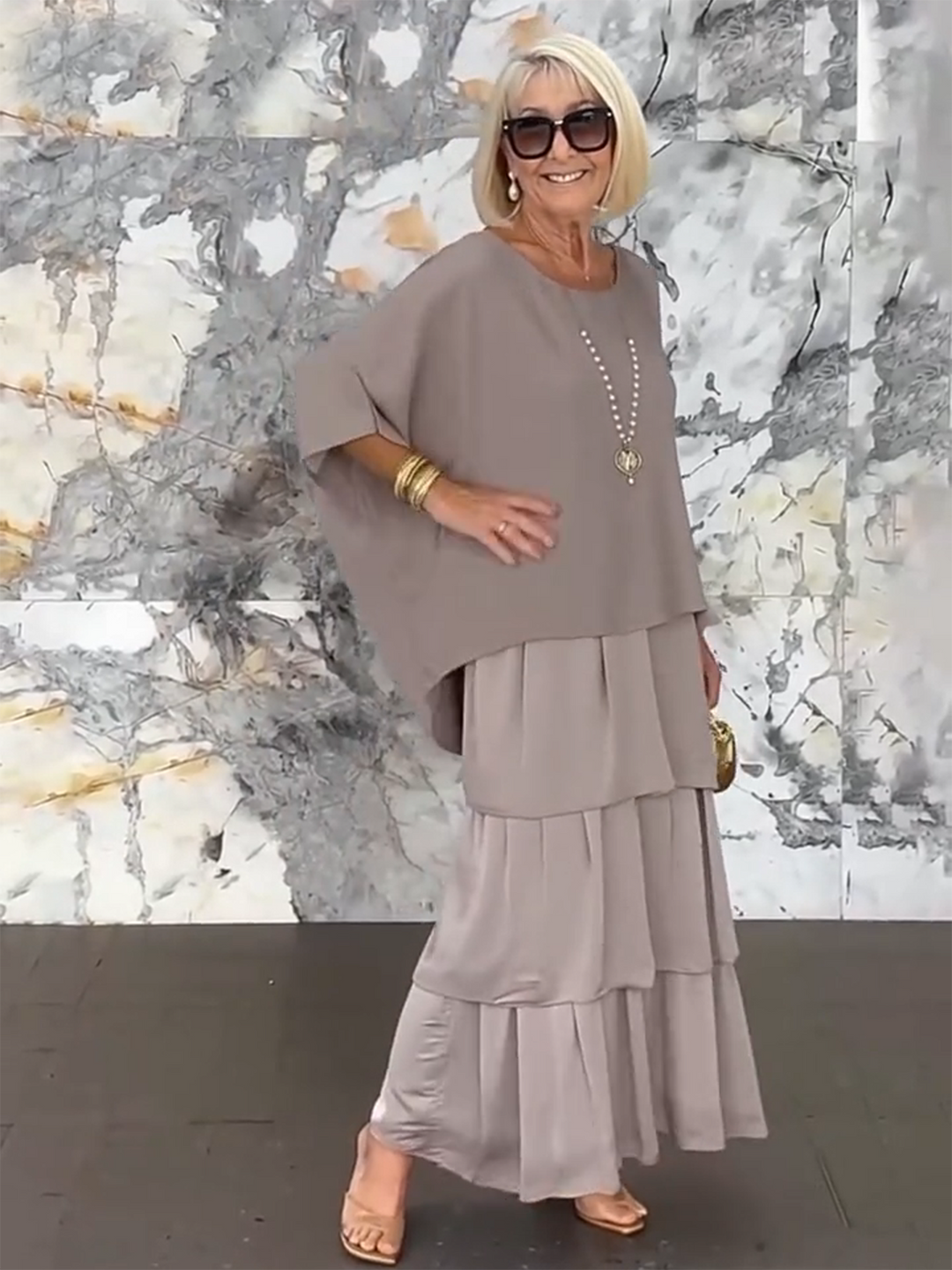 Fiona Gradient Clover Art Print Dress