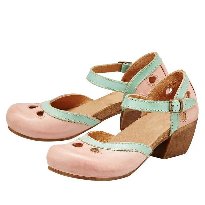 Amalia Comfortable Low Heel Sandals