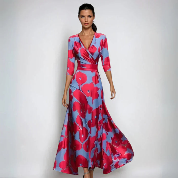 Leviana™ | Elegant Floral Wrap Dress