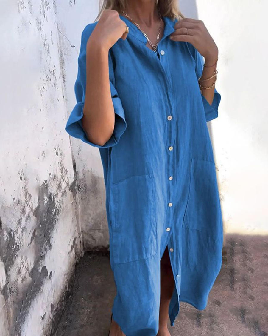 Leviana™ | Casual Shirt Dress Ibiza Style