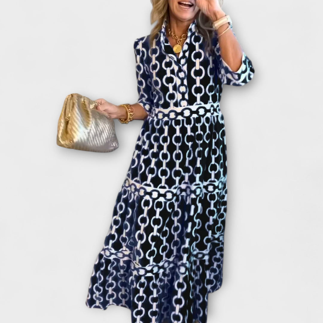 Sophia | Midi Dress with Chain Pattern