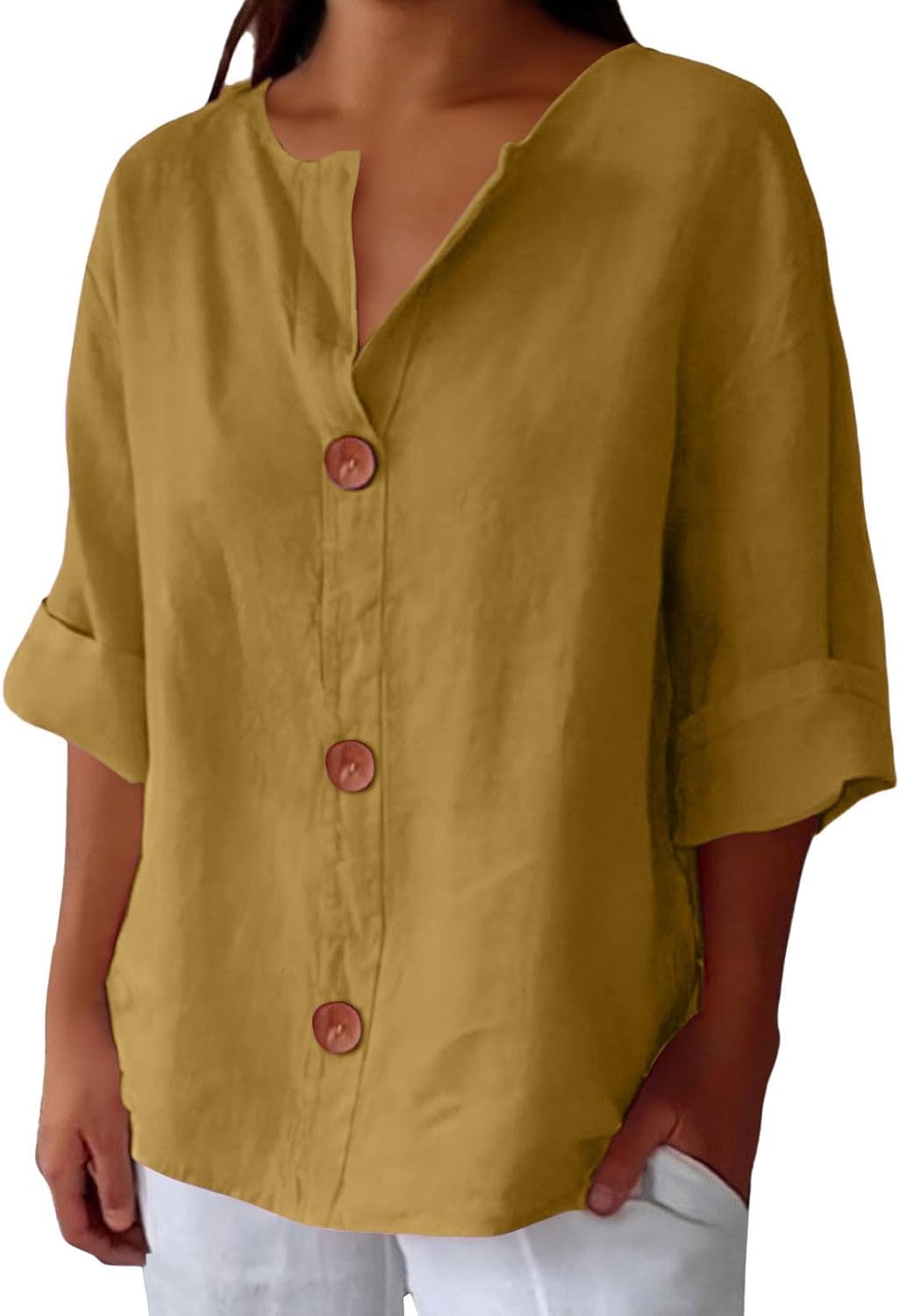 Leviana™ | Casual Linen Blouse