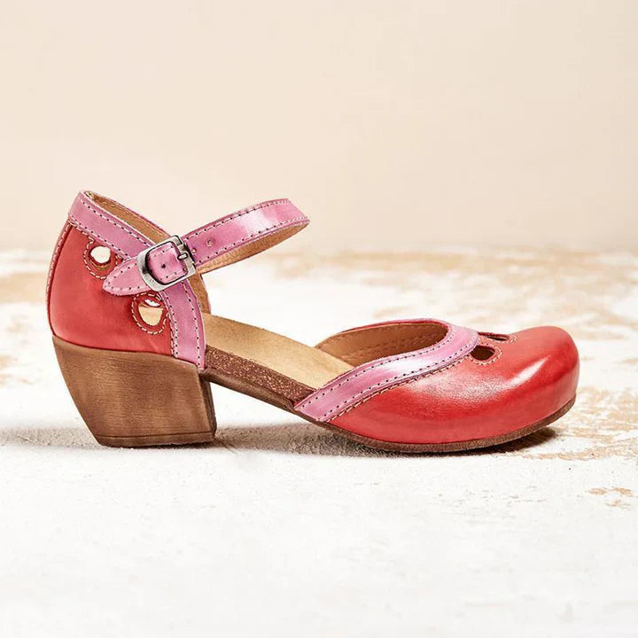 Amalia Comfortable Low Heel Sandals