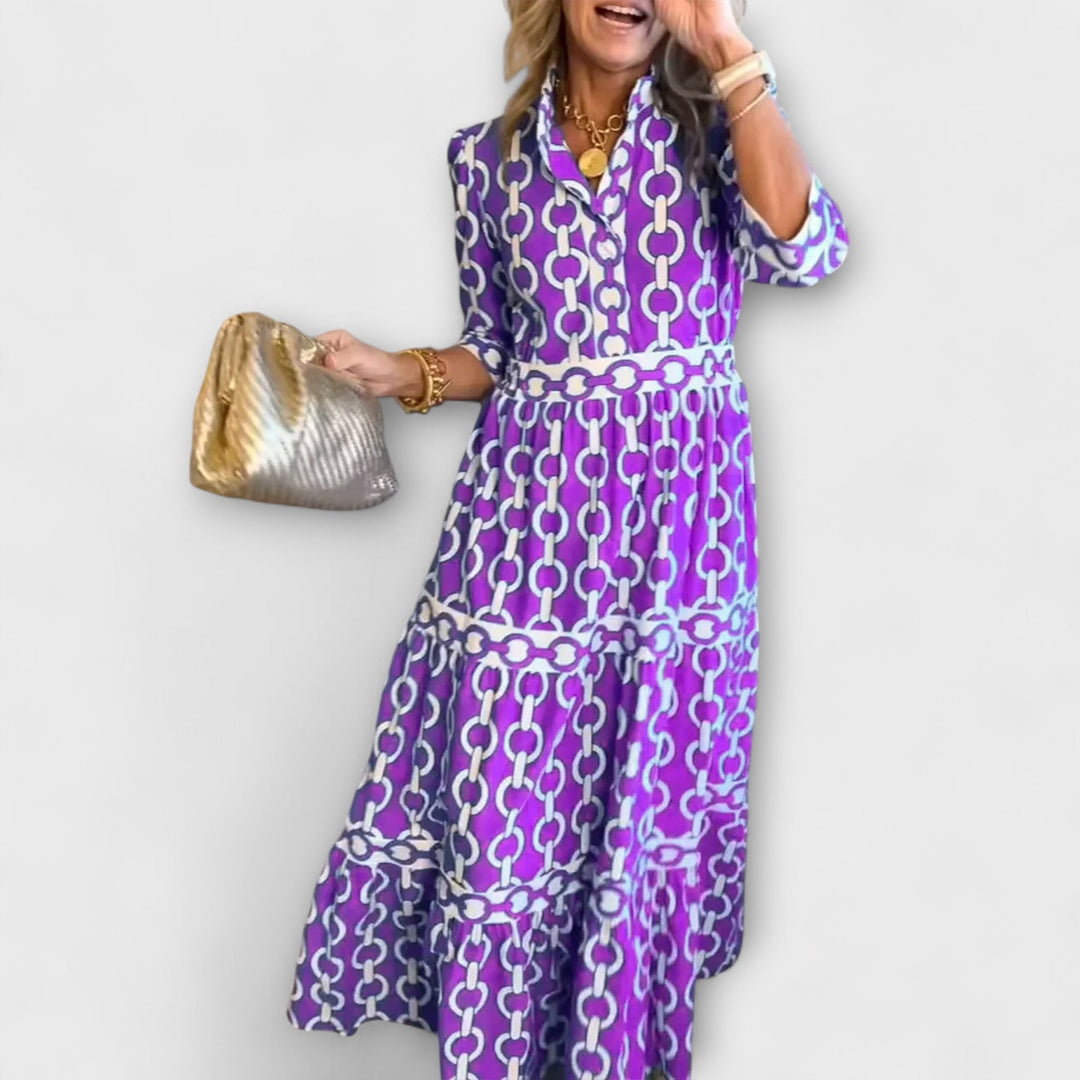 Sophia | Midi Dress with Chain Pattern