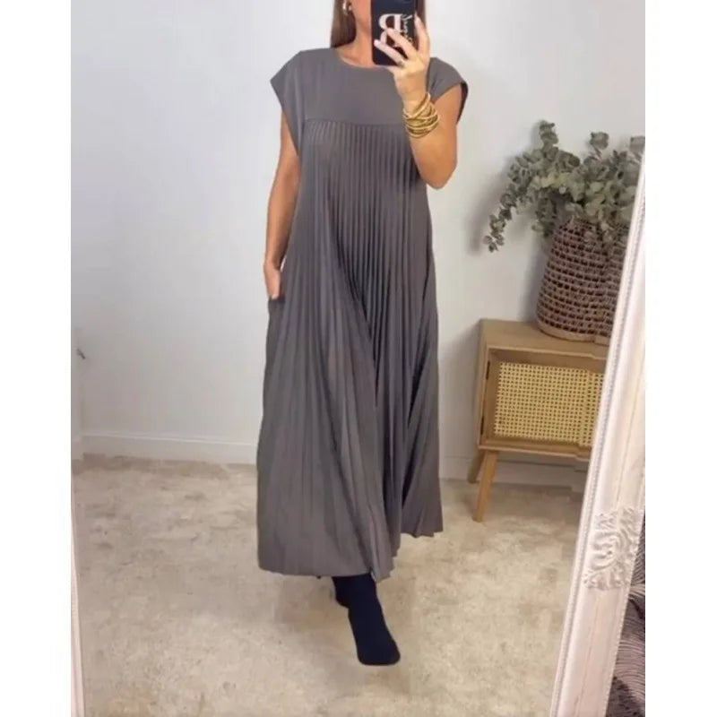 Leviana™ | Pleated Maxi Dress