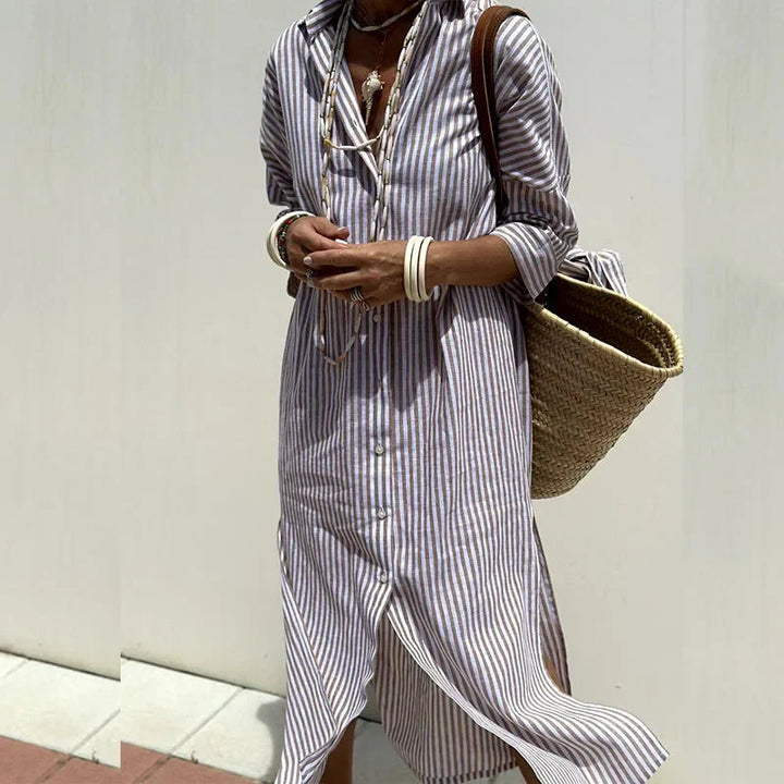 Hominty | Classic Striped Shirt Dress