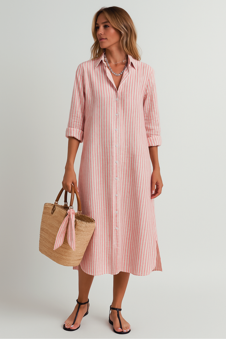 Hominty | Classic Striped Shirt Dress