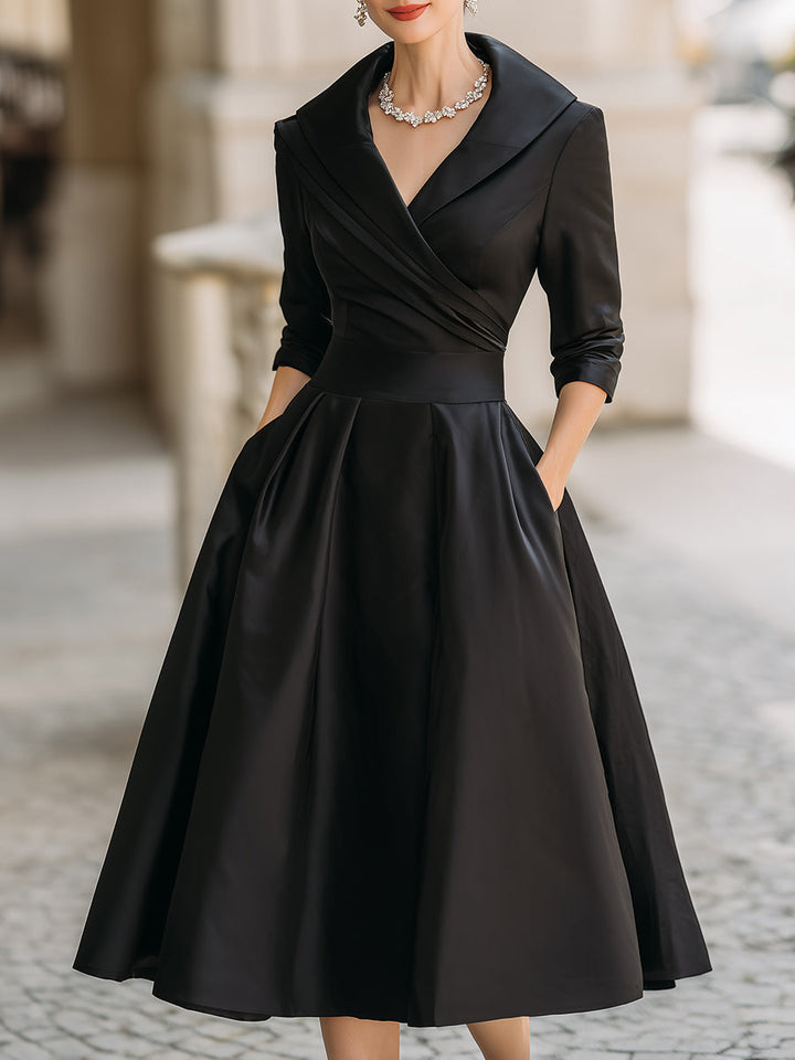 Lina - Midi Satin Dress