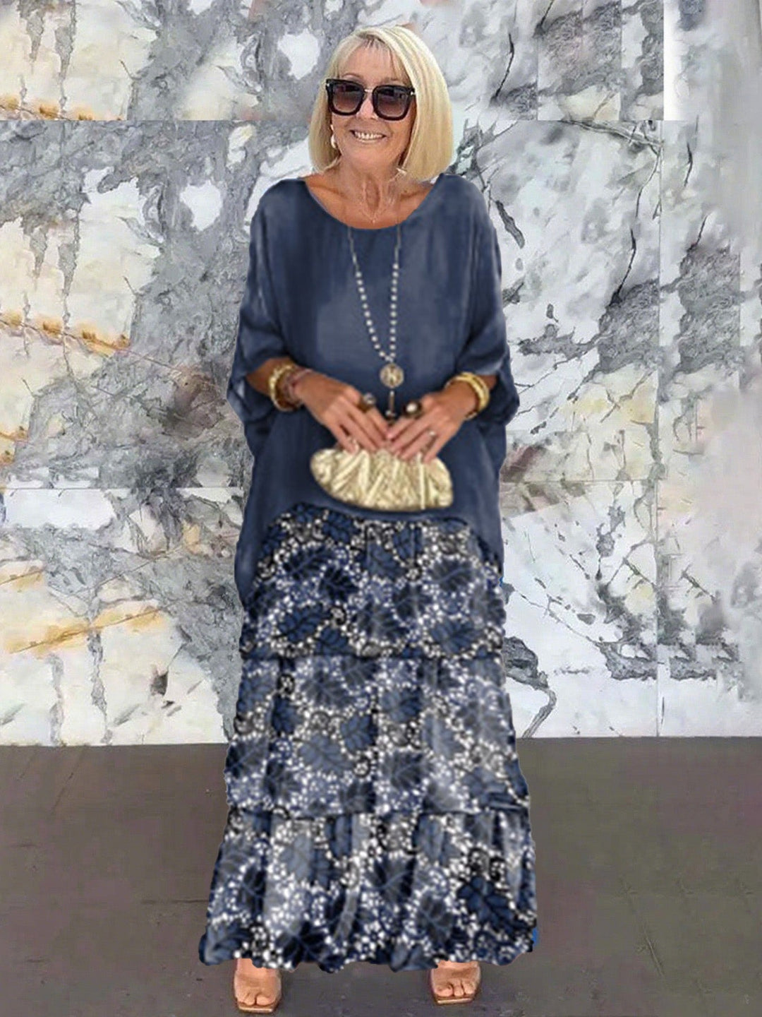 Fiona Gradient Clover Art Print Dress