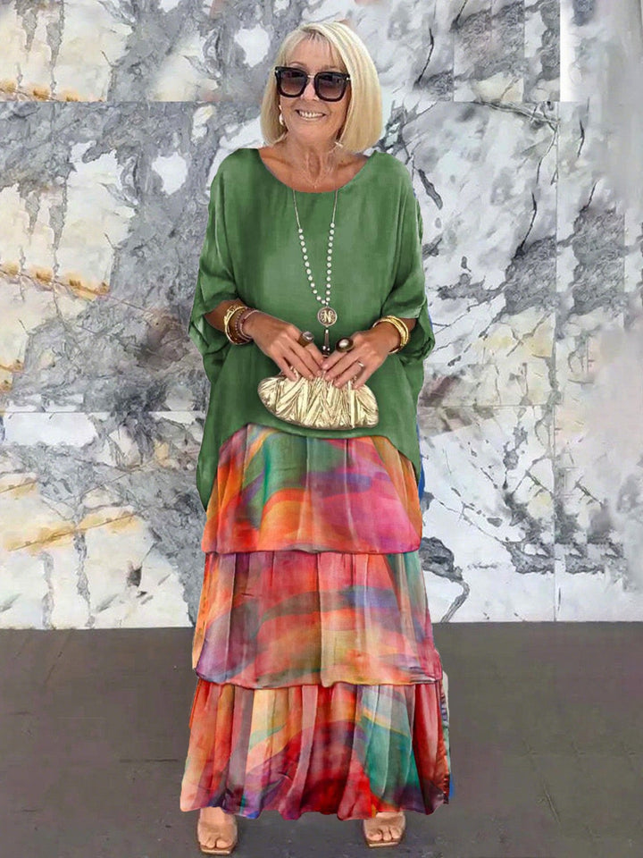 Fiona Gradient Clover Art Print Dress