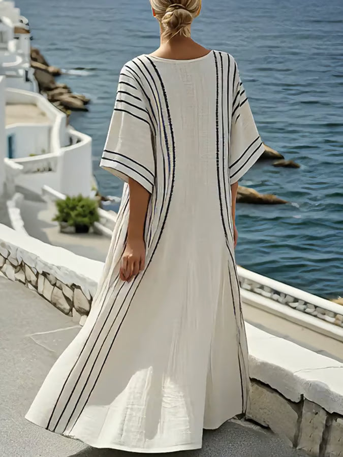 Women's Contrast Striped Dress