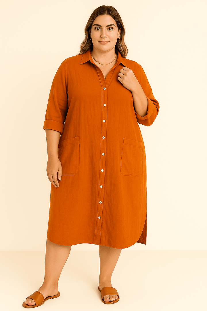 Ella | Casual Cotton Tummy Covering Dress