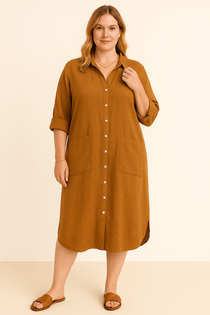 Ella | Casual Cotton Tummy Covering Dress