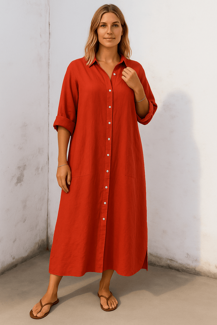 Ella | Casual Cotton Tummy Covering Dress