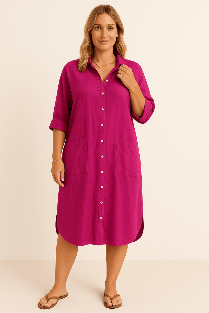 Ella | Casual Cotton Tummy Covering Dress