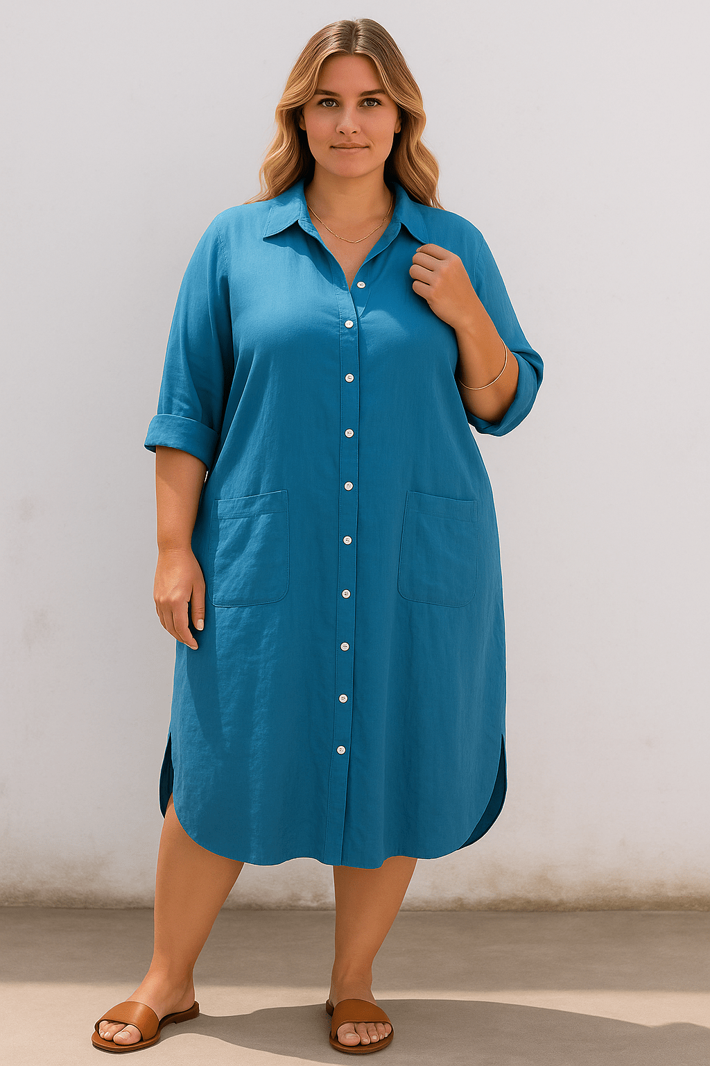 Ella | Casual Cotton Tummy Covering Dress