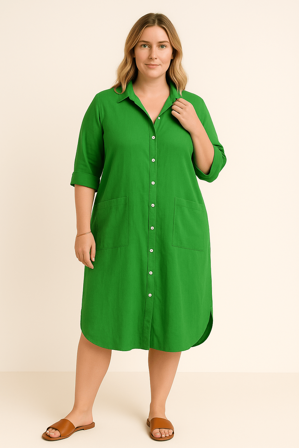 Ella | Casual Cotton Tummy Covering Dress