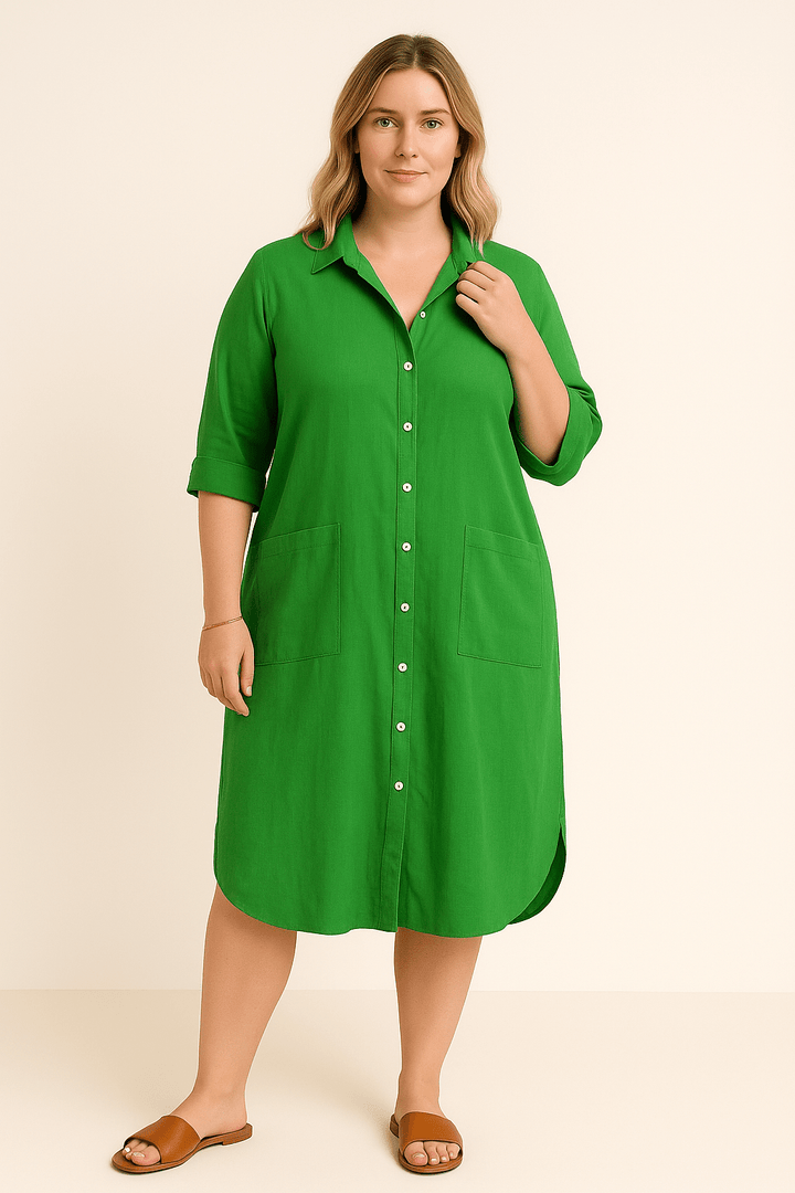 Ella | Casual Cotton Tummy Covering Dress