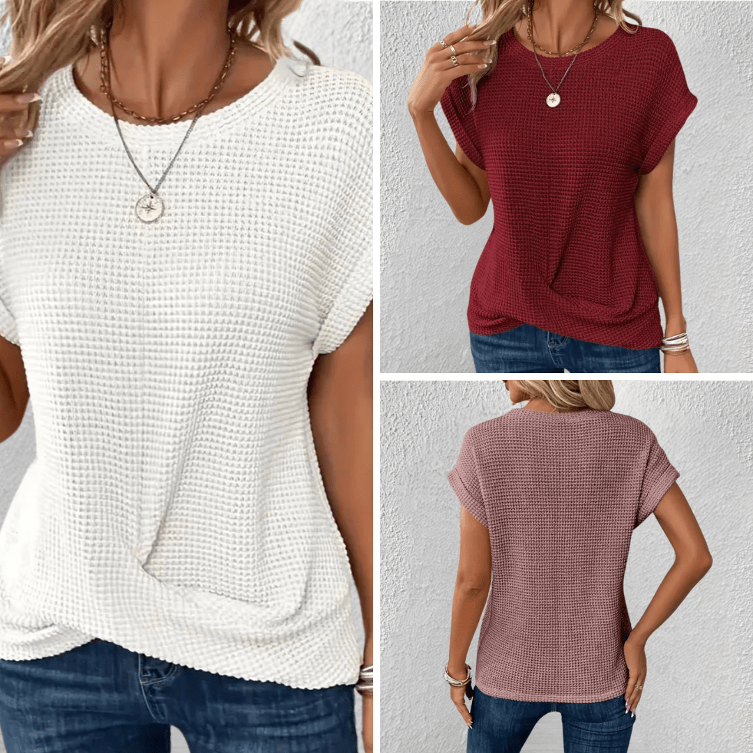 Luna | Tummy Tucking Waffle-knit top