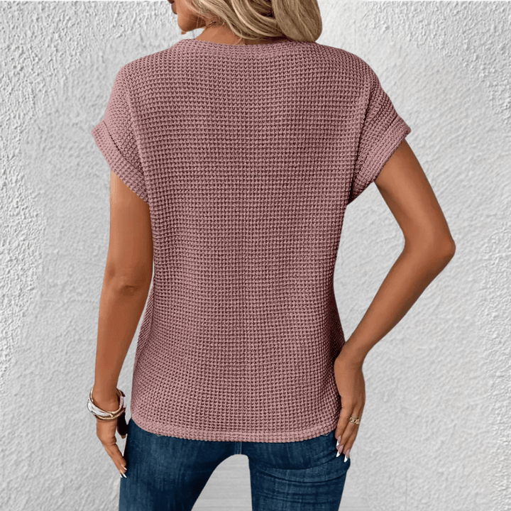 Luna | Tummy Tucking Waffle-knit top