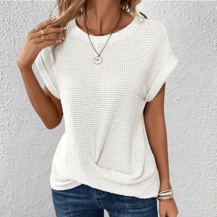 Luna | Tummy Tucking Waffle-knit top