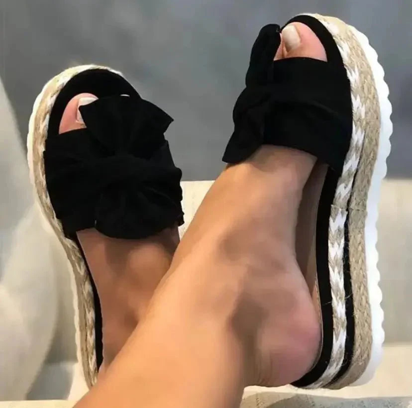 Rosetta | Stylish Platform Bow Sandals