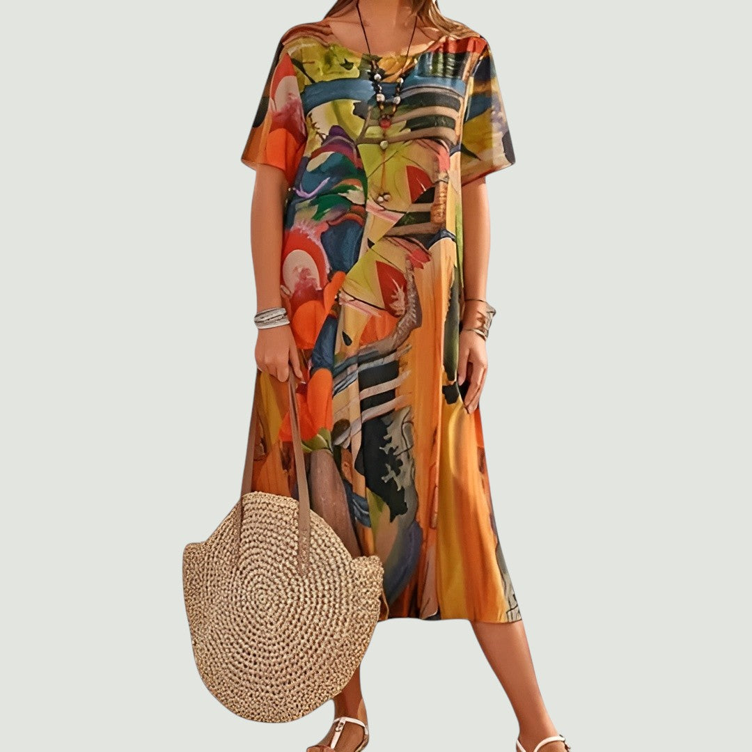 Leviana™ – Elegant and Lightweight Midi-Length Summer Dress