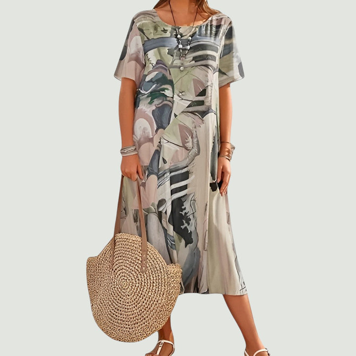 Leviana™ – Elegant and Lightweight Midi-Length Summer Dress