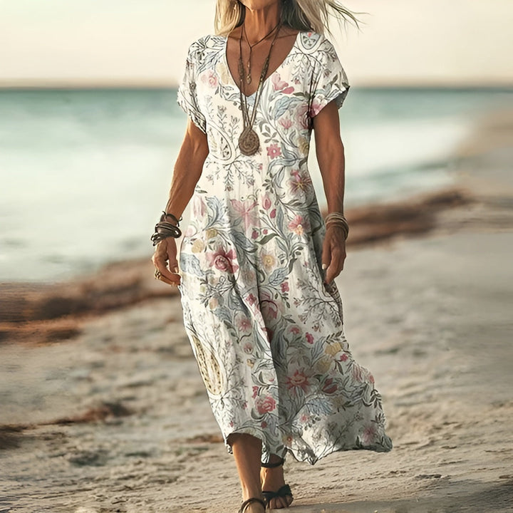 Leviana™ | Elegant Floral Print Boho Dress